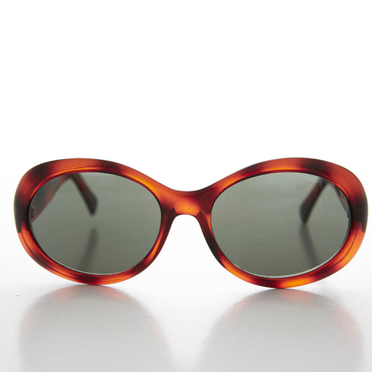 Big Oversize Oval Bug Eye Unisex Vintage 90s Mod Sunglass - Bee
